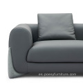 sofá de cuero de clase alta para muebles de casa completa